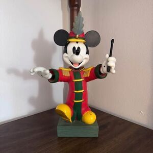 Vintage 1990s Disney Store Band Conductor Mickey Mouse Bobblehead Figurine